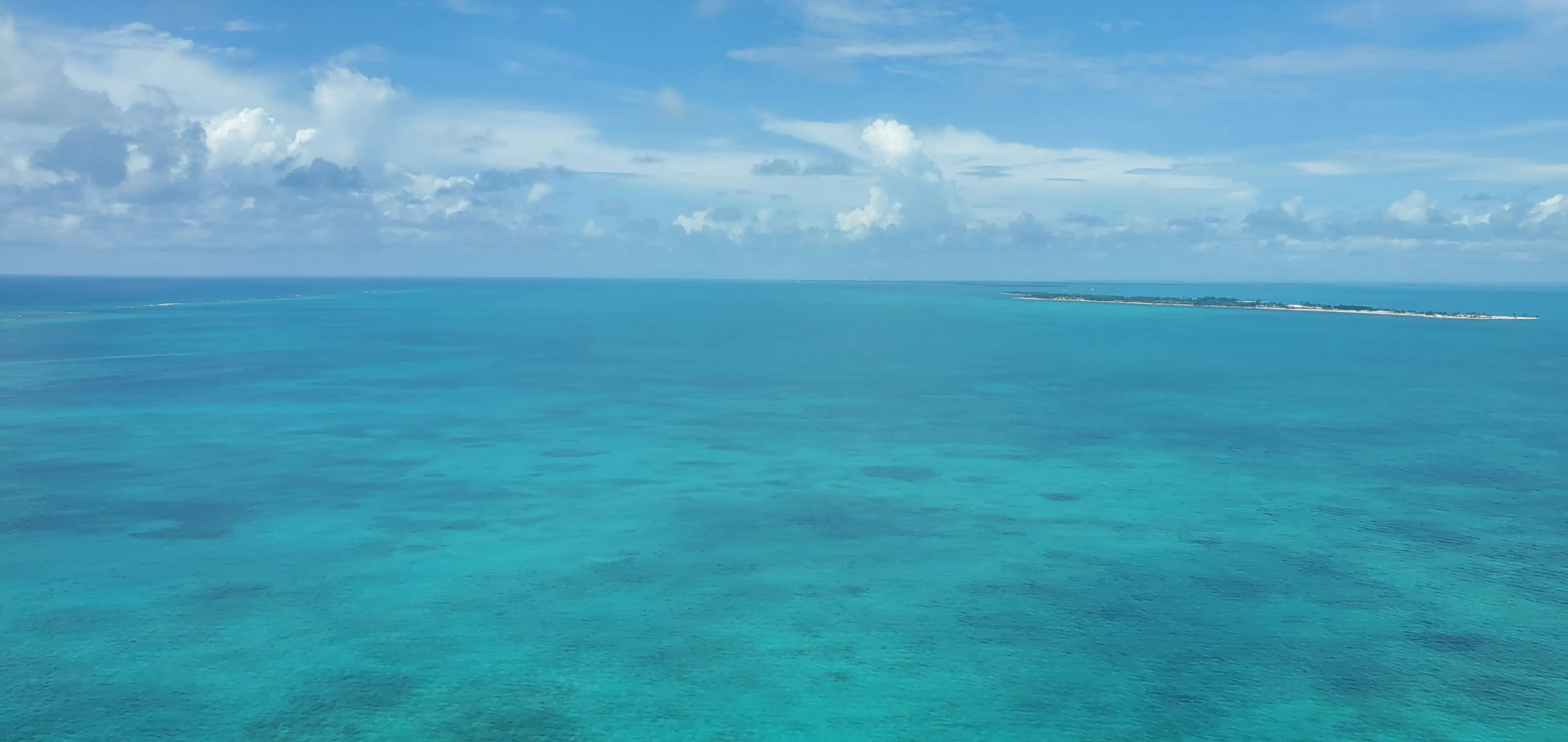 A view of the ocean from above.