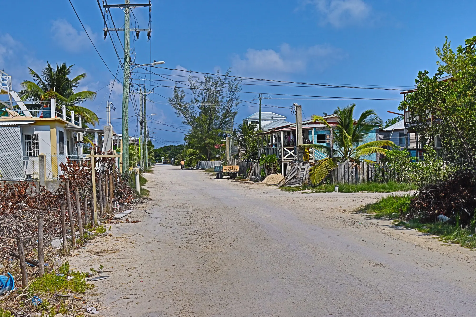 A street with many houses on the side of it