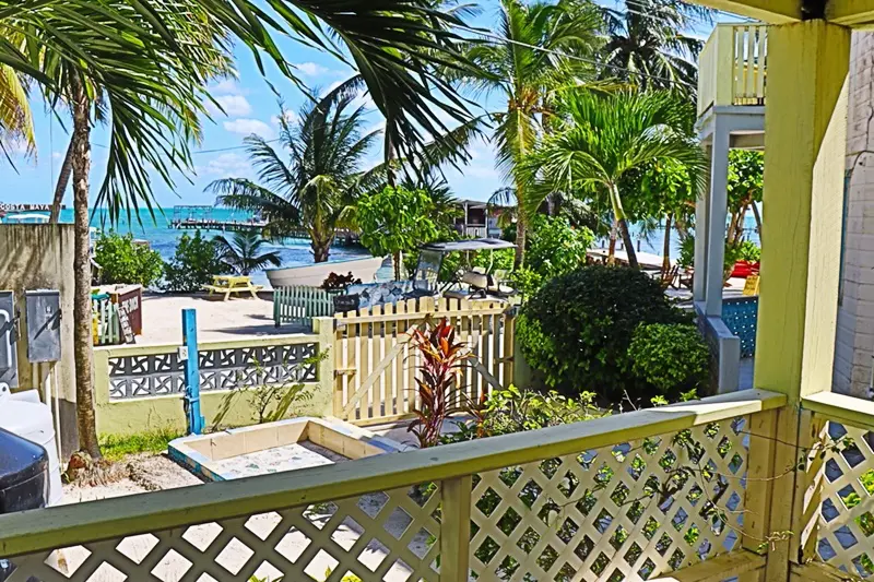 A view of the ocean from an outside deck.