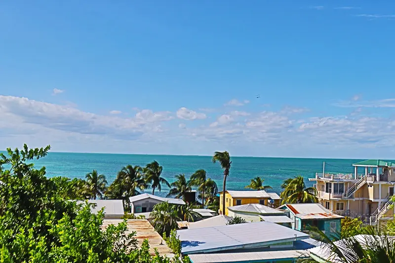 A view of the ocean from above.