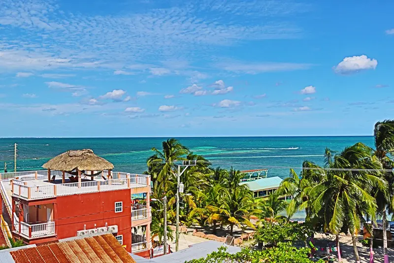 A view of the ocean from above.