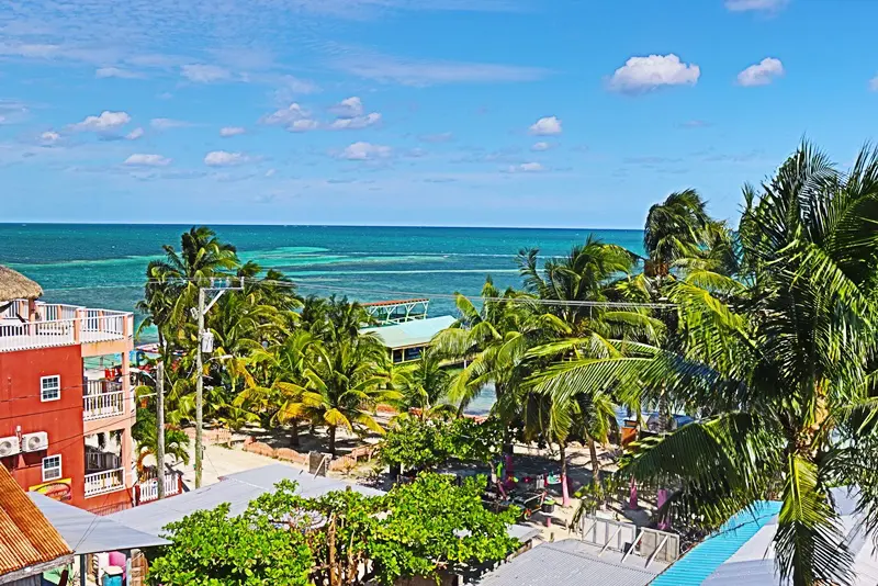 A view of the ocean from above.