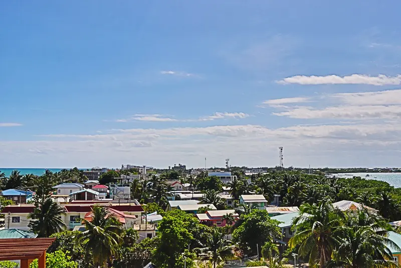 A view of the city from above.