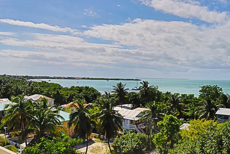 A view of the ocean from above.