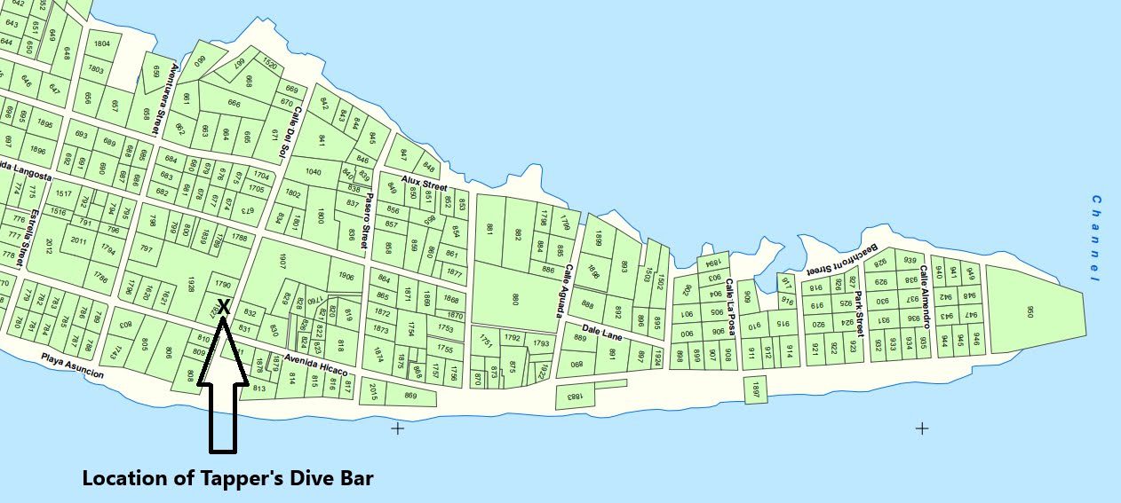 A map of the city of key west