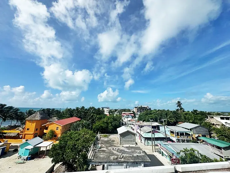 A view of the city from above.