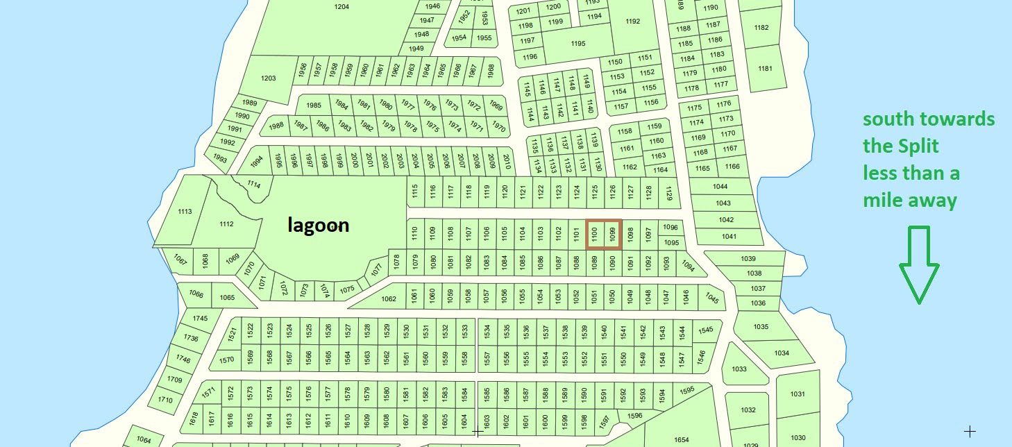 1099-1100 side by side invesment lots on north caye map